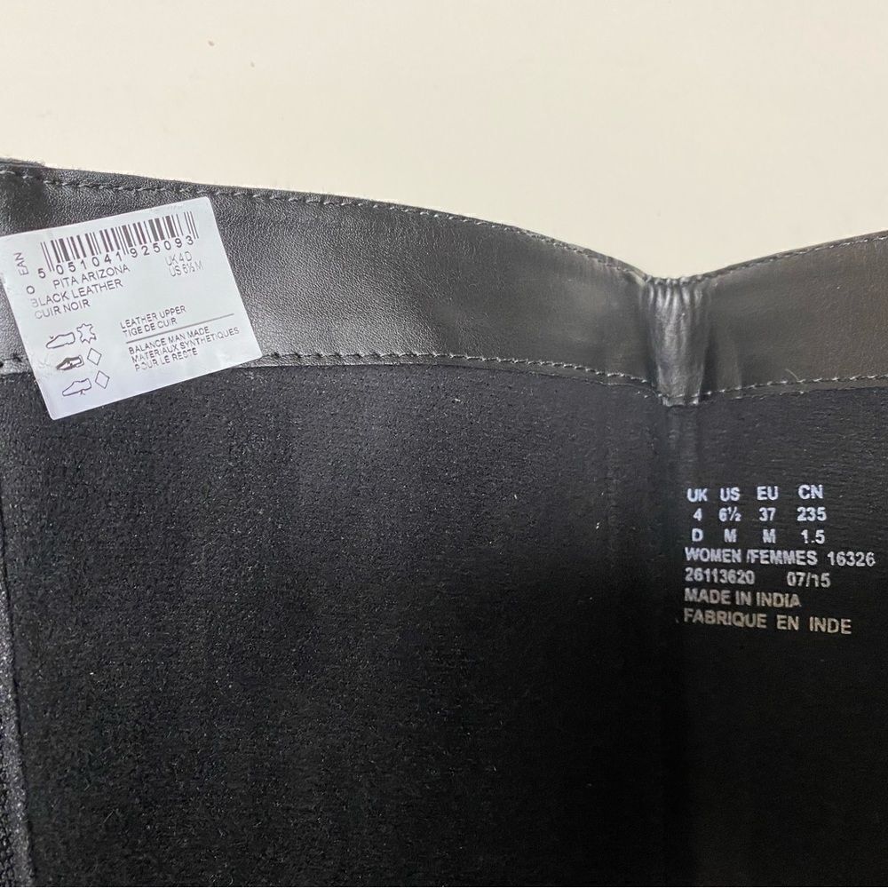 Clarks Women’s Pita Arizona Black Leather Full Zip Knee High Riding Boots Sz 6.5 - Picture 15 of 16
